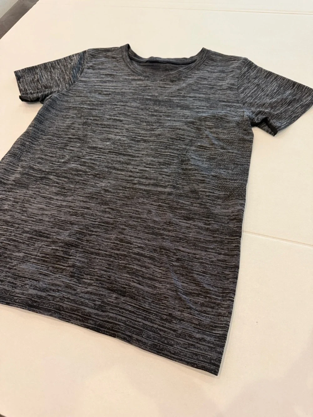 lululemon athletica Black and Gray Space-Dye Crew Tee
